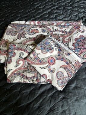 Ralph Lauren Carter Paisley Reversible KING Duvet Cover Set with Shams
